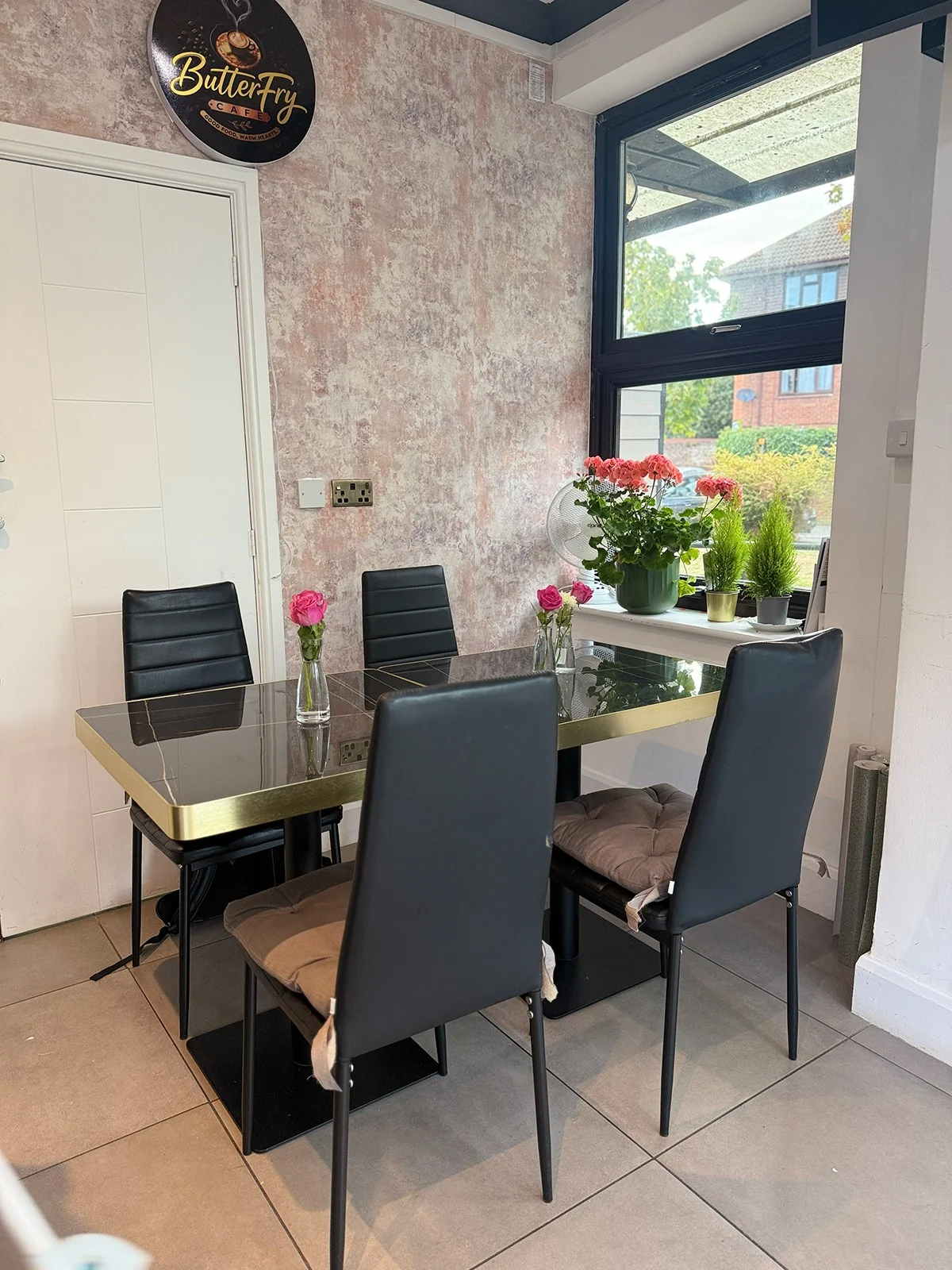 Seating area inside ButterFry Cafe