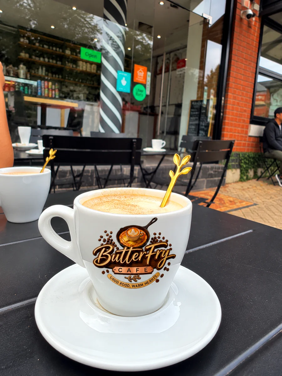 Fresh coffee served at a cafe