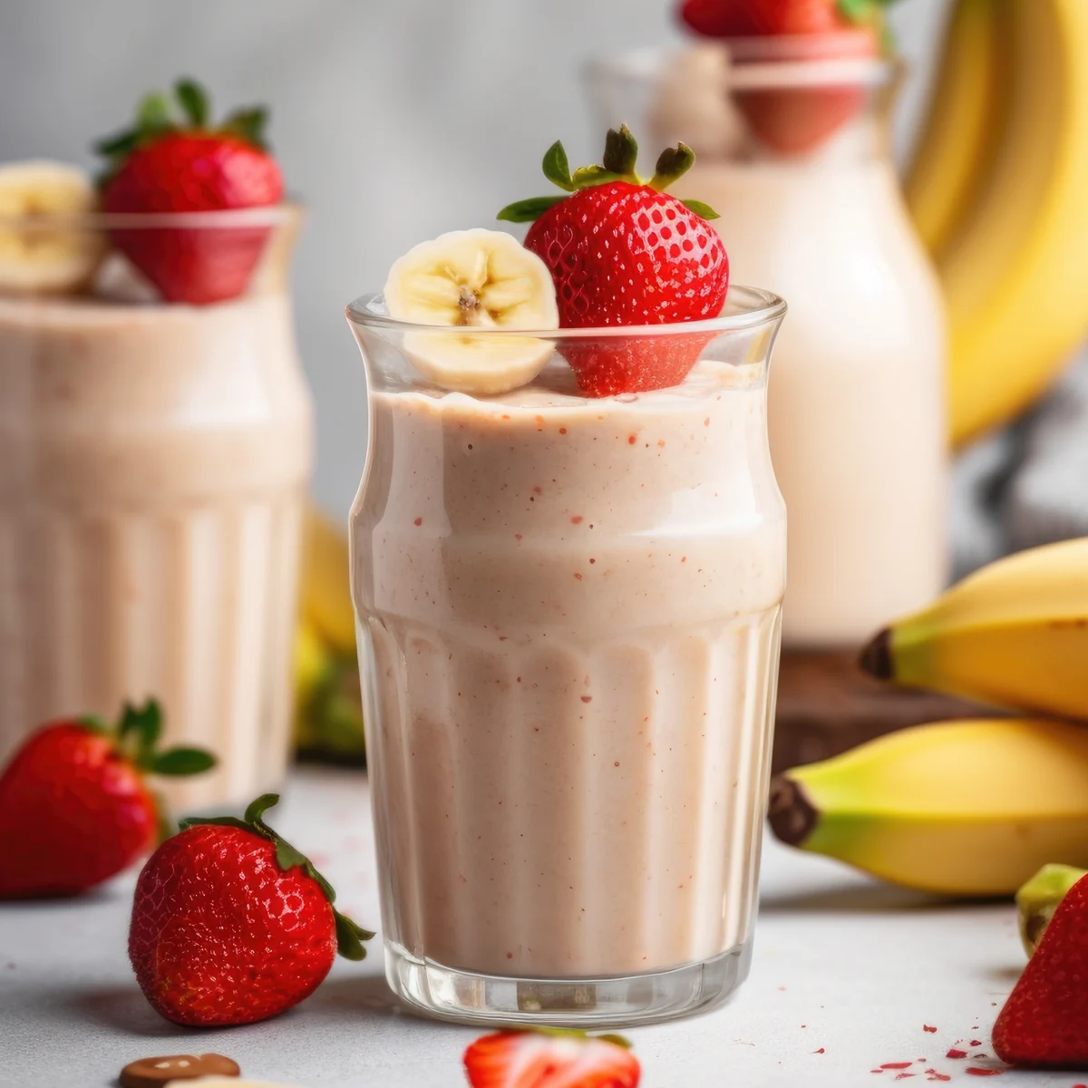 Strawberry and Banana Milkshake